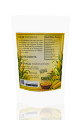 Back Label of Khuskkaar Naturals Dehydrated Sweet Corn