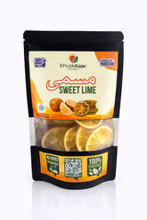Dehydrated sweet lime slices in Pakistan by Khuskkaar Naturals with no added sugar