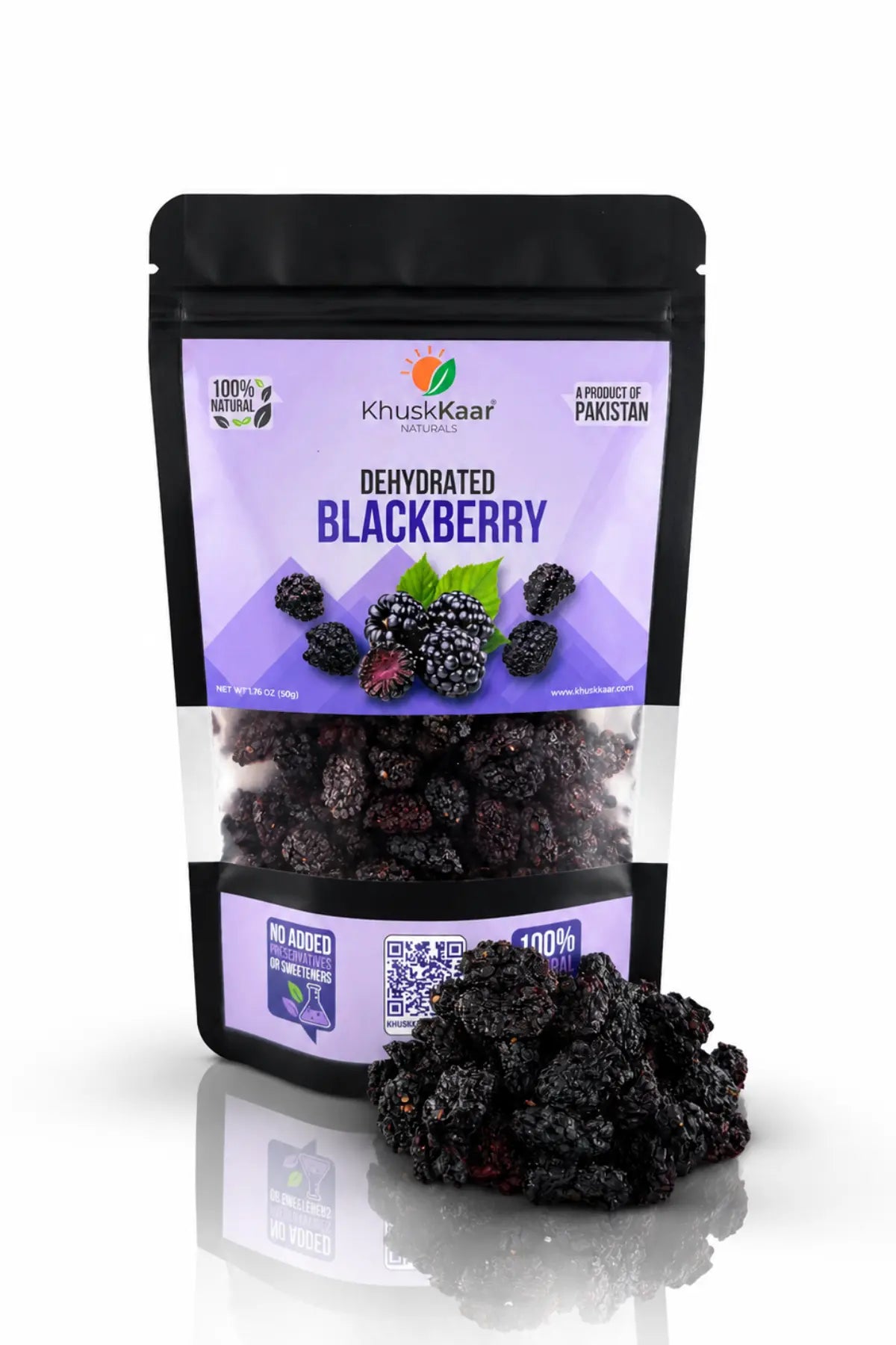premium dehydrated blackberry pack by khuskkaar naturals