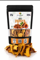 Natural dried papaya slices healthy fruit snack