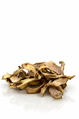 dried ginger slices close view organic dehydrated ginger