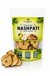 Khuskkaar Naturals Dehydrated Nashpati Pear Slices 80g Front Packaging