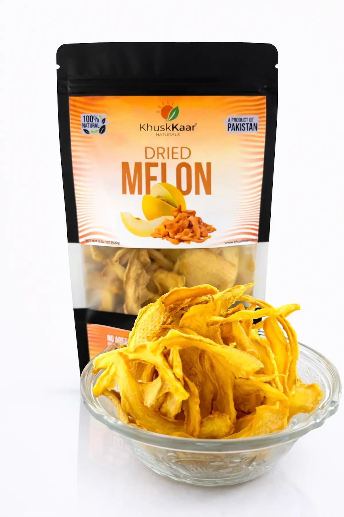 Khuskkaar dried melon slices natural dehydrated melon packaging