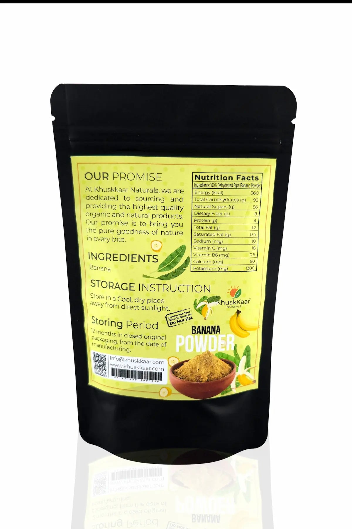 banana powder nutrition facts and ingredients KhuskKaar
