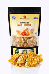 Close-up of spicy dehydrated sweet lime slices showing citrus texture