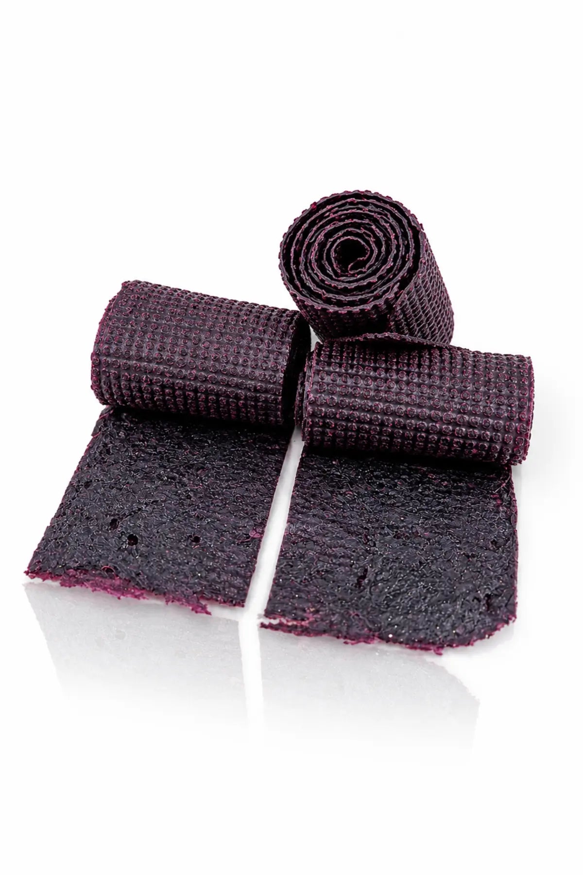 Closeup of natural Desi Jamun Fruit Roll made from real jamun
