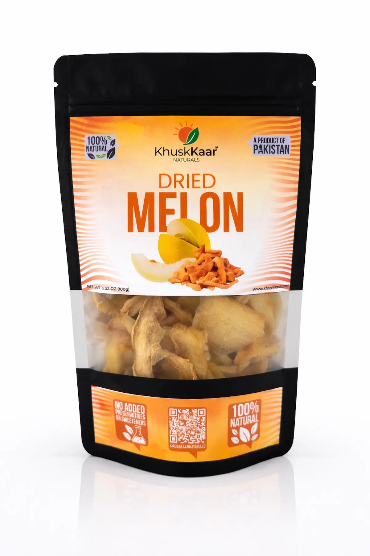 Khuskkaar Naturals dried melon slices product pack