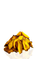 close view of dehydrated peach slices