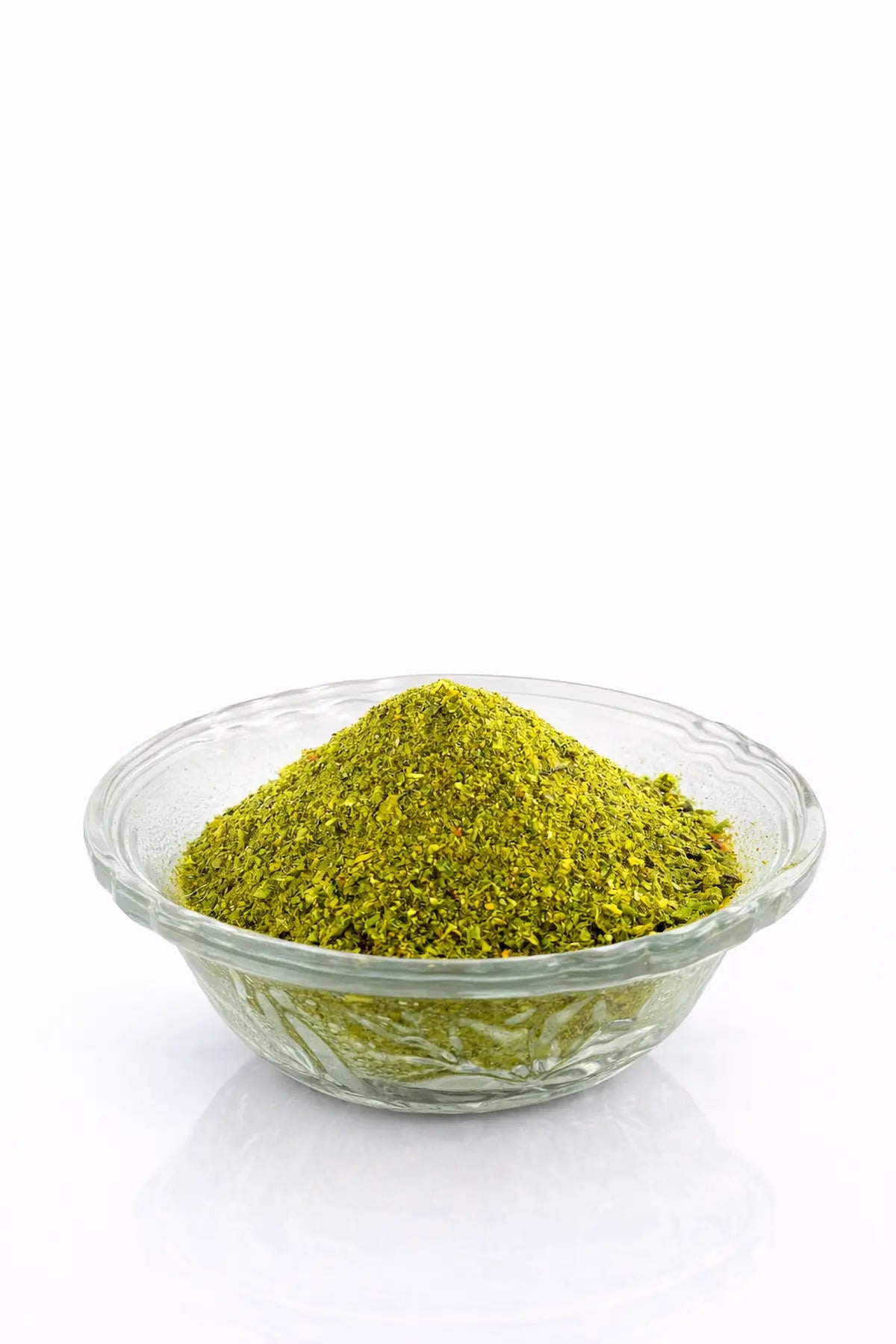 Green chili powder made from dehydrator-dried fresh green chilies by Khuskkaar Naturals