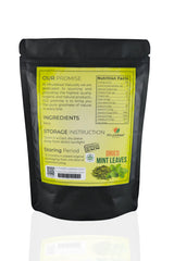 Khuskkaar Naturals Dried Mint Leaves packaging back