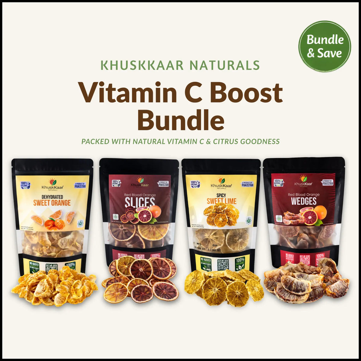Vitamin C Boost Bundle – Citrus Dried Fruits Combo | Khuskkaar Naturals Pakistan